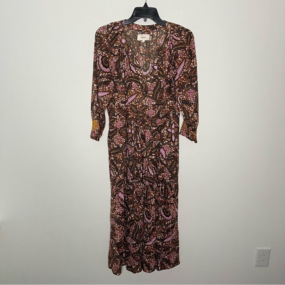 XÍRENA Olsen Batik Cotton Midi Dress S